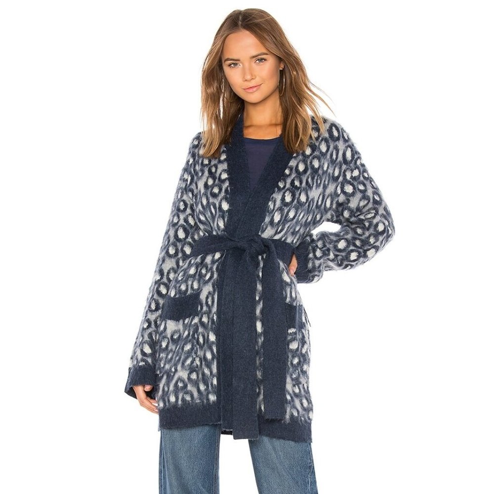 NWT Current/Elliott The Rick Cardigan in Leopard Print XS